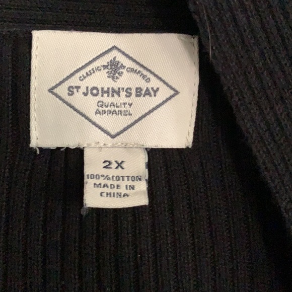 ST John’s Bay Ribbed Sweater. Size 2X. Black - Picture 4 of 8